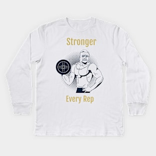 Stronger Every Rep Kids Long Sleeve T-Shirt